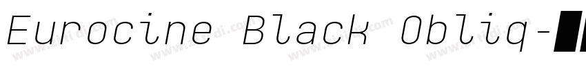 Eurocine Black Obliq字体转换